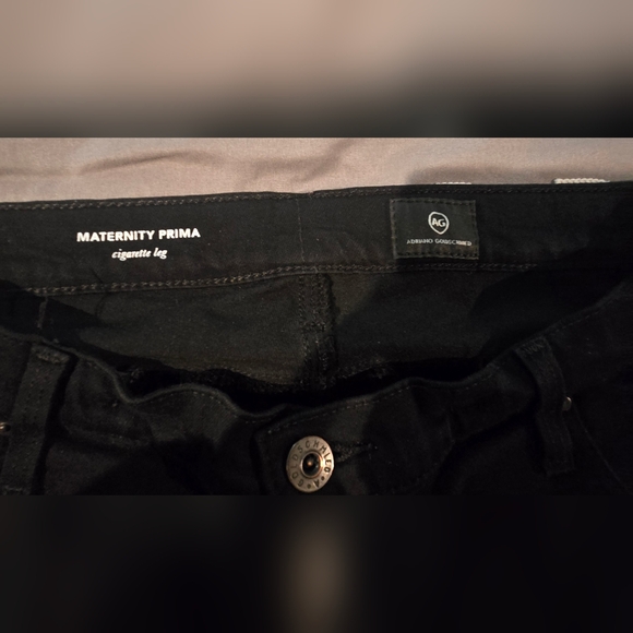 AG Adriano Goldschmied Maternity Prima Cigarette Leg Black Jeans Size 26 - Picture 6 of 12